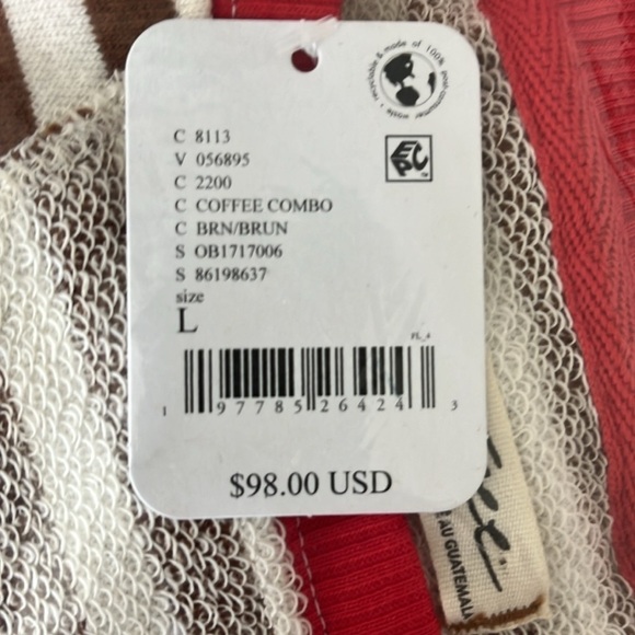 NWT We The Free Brown And Red Striped Crewneck Size Large - Picture 3 of 12
